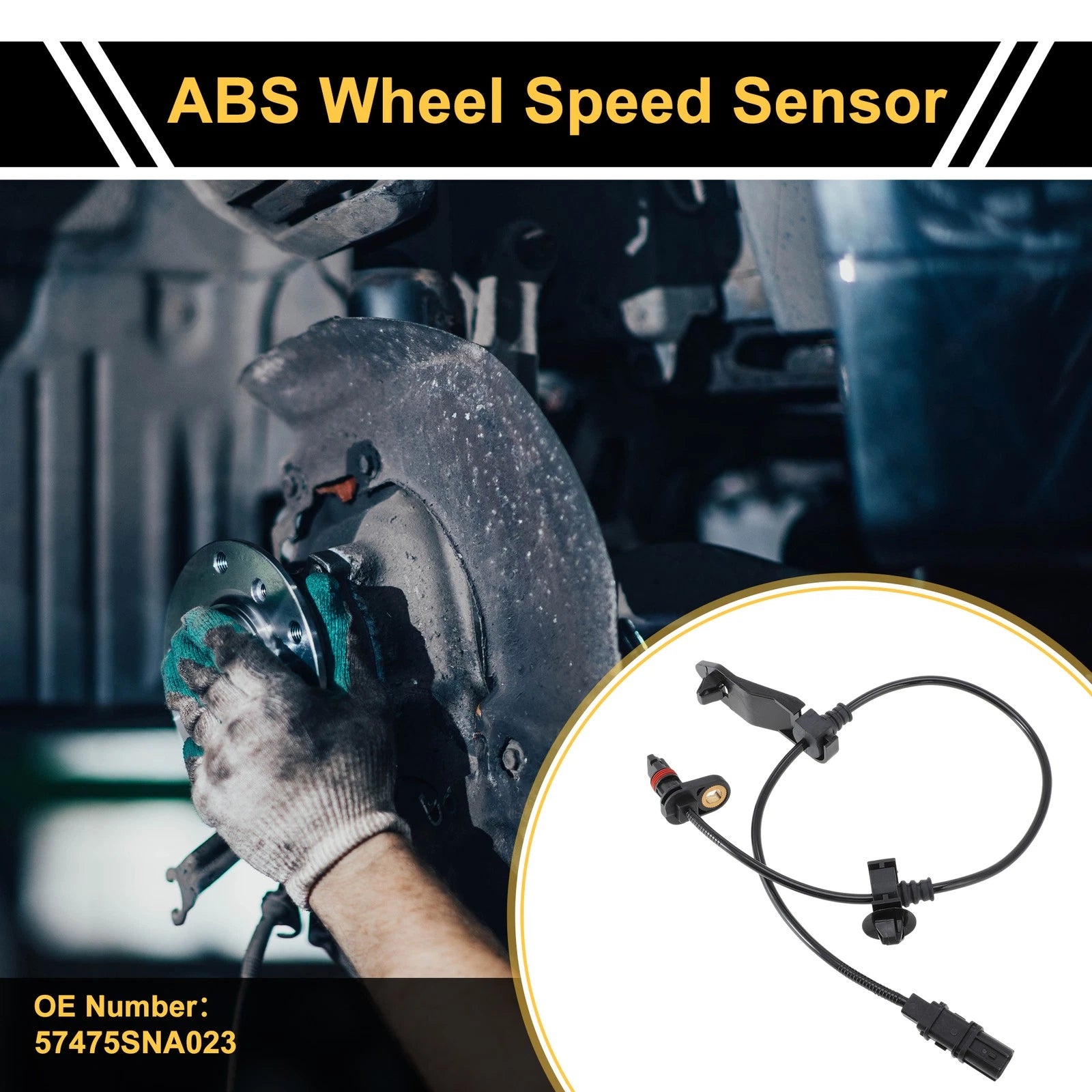 ABS Wheel Speed Sensor Rear Left Replacement for Honda Civic (2006–2008)