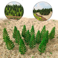 80Pcs Miniature Pine Trees for Train Railroad Landscape Layout (N/A)