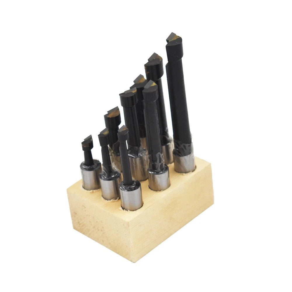 9-Pc 1/2" Boring Bar Set for Lathe Tool (Carbide Tipped)