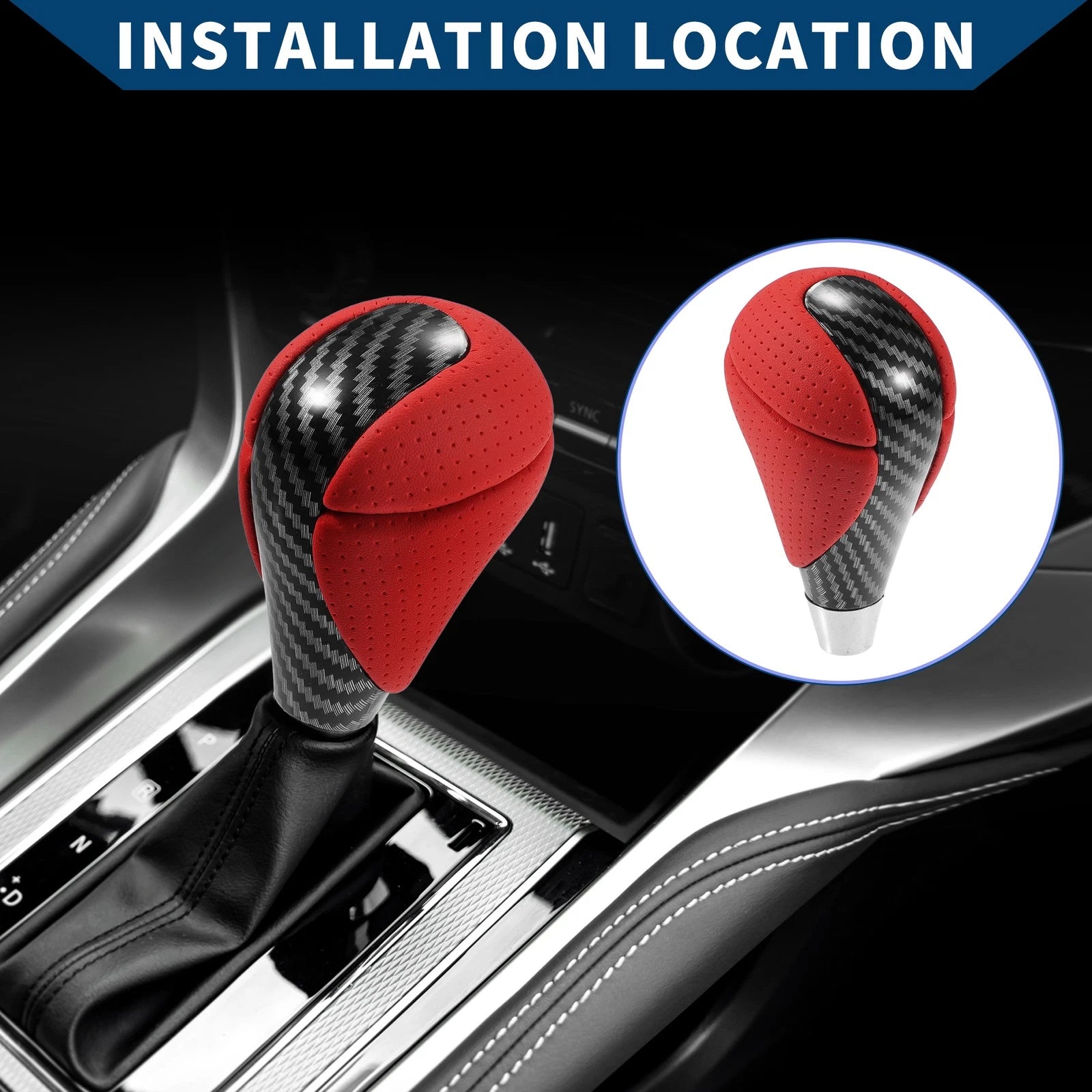 Gear Shift Knob Replacement for Lexus ES350 (2013–2015) Black Plastic