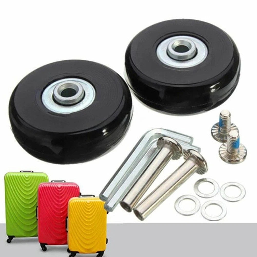 Replacement Rubber Alloy Wheels for Luggage Silent Rolling Performance