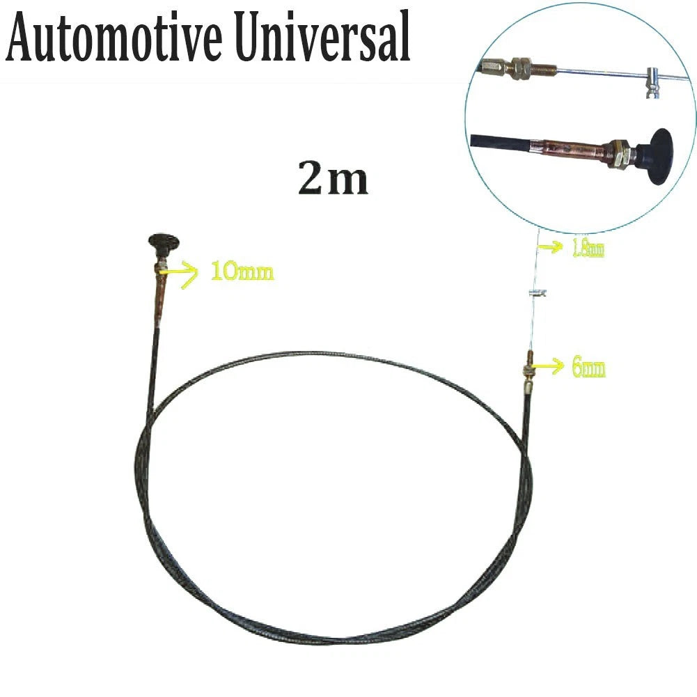 Carburetor Choke Cable for Push Pull Throttle Control (1.5m, 2m Length)