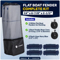 2-Pack Flat Boat Fender Kit for Docking (24" x 6-7/8" x 2-1/2")