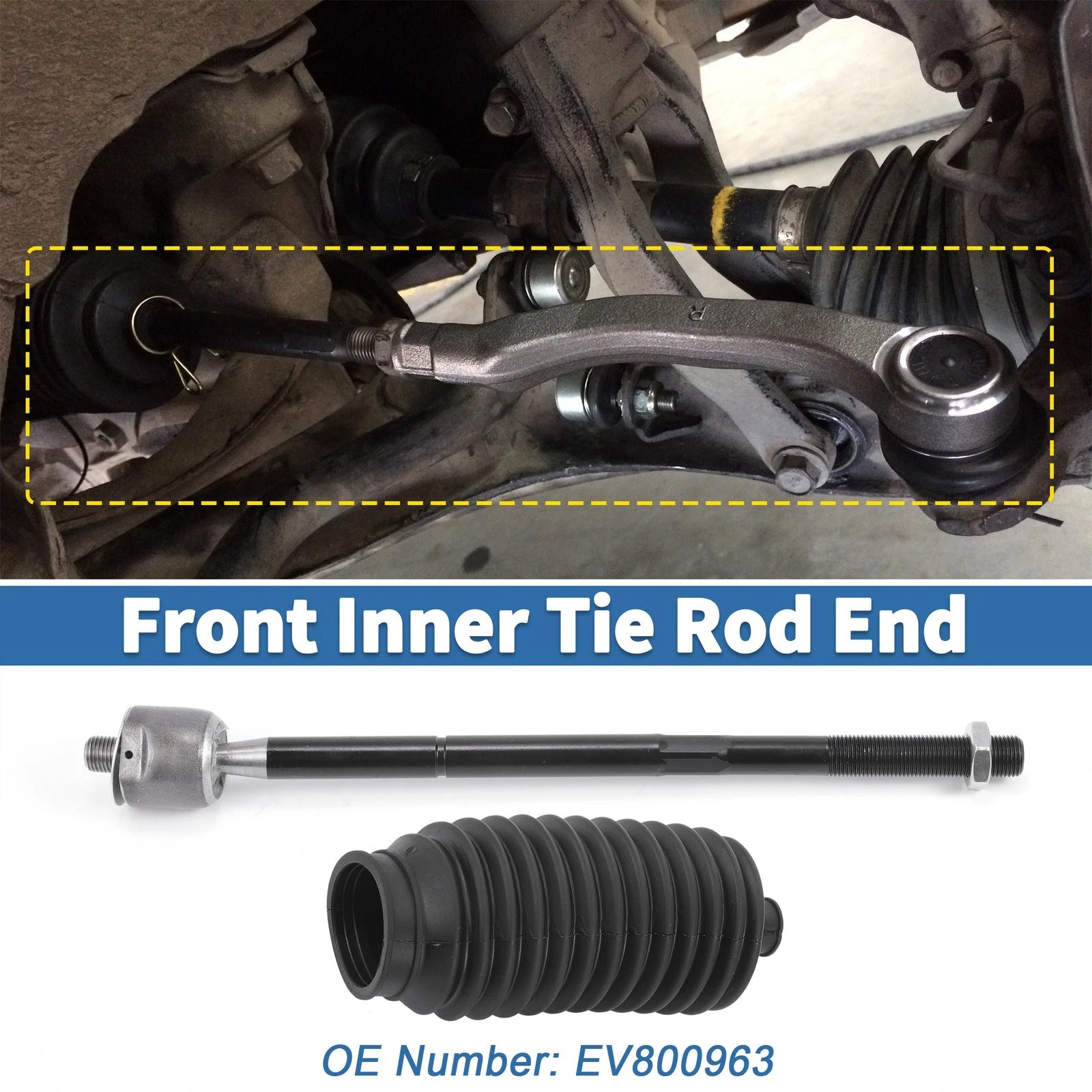 Front Inner Tie Rod End Links Set for Chrysler 300 (2011–2014) RWD 4pc