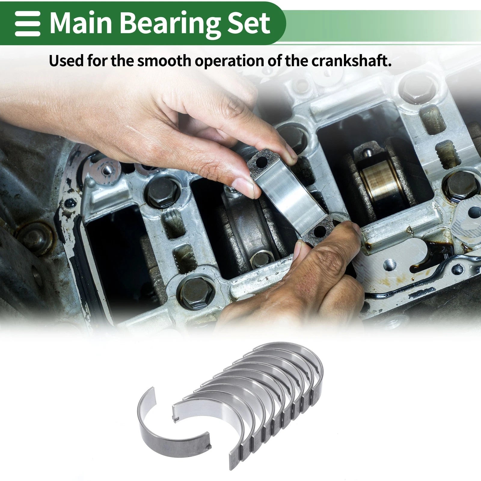 Main Bearing Set Replacement for Hyundai Accent (2010–2016)