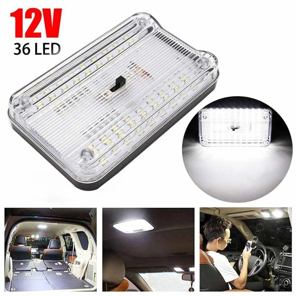 12V White LED Reading Light Lamp for Car Interior (Universal)