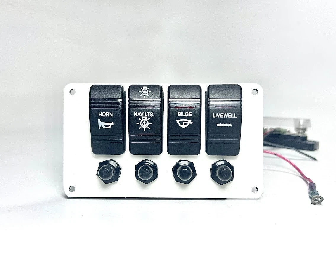 4 Switch Boat Switch Panel for Marine (5 3/4in x 3 1/4in)