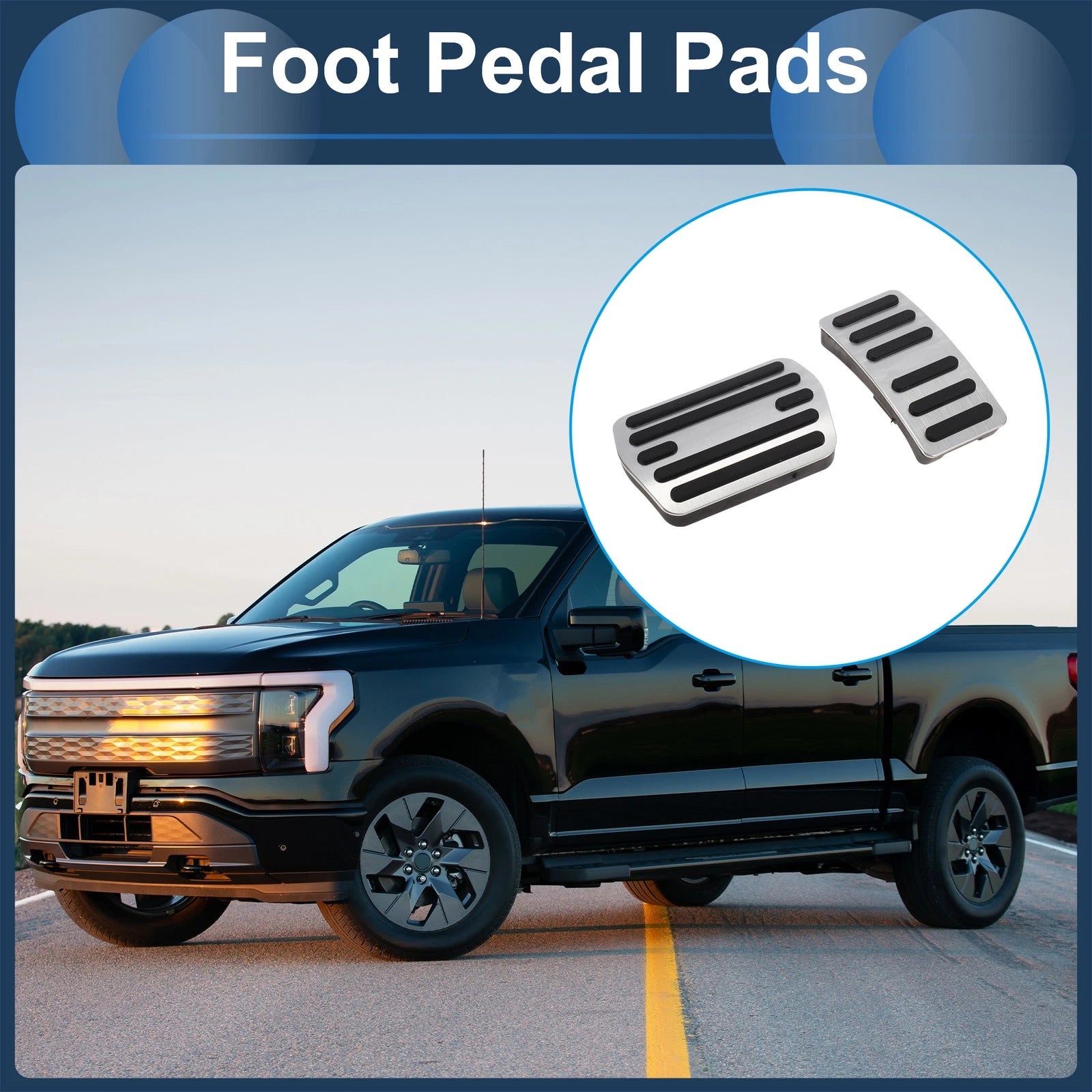 2X Automatic Foot Accelerator Pedal Covers for Ford Edge (2015–2023)
