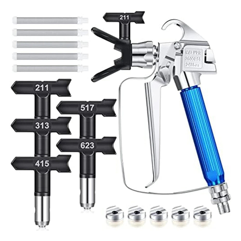 12-Piece Airless Paint Sprayer Kit with Nozzle Tips and Filters