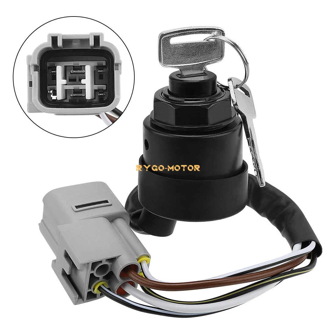 Ignition Key Switch 27005-1244 for Kawasaki Mule 3000 3010 3020 (2001–2008)