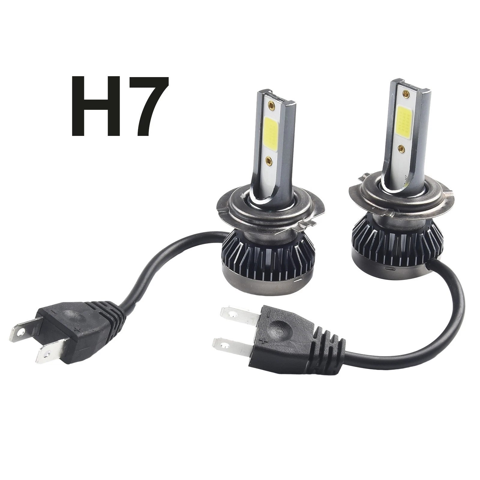 2X LED Headlight Bulbs H7 for DC 9V-32V Waterproof