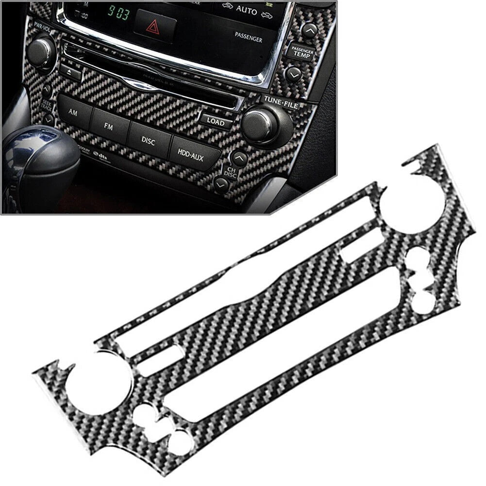 Carbon Fiber Console CD Switch Panel Trim for Lexus IS250 IS300 IS350 (2006–2012)