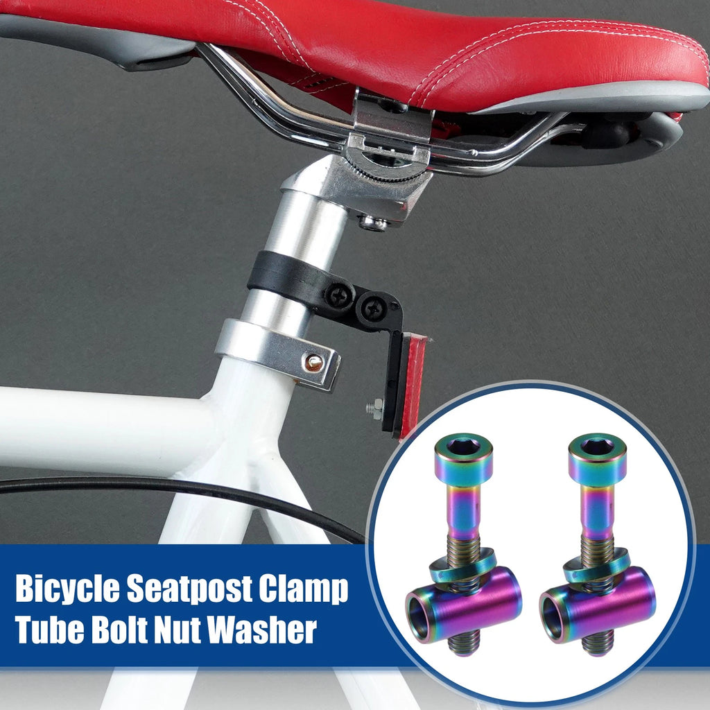 Seatpost Clamp Bolt Nut Washer Kit for M5x30mm Bike Bicycle (Assorted)