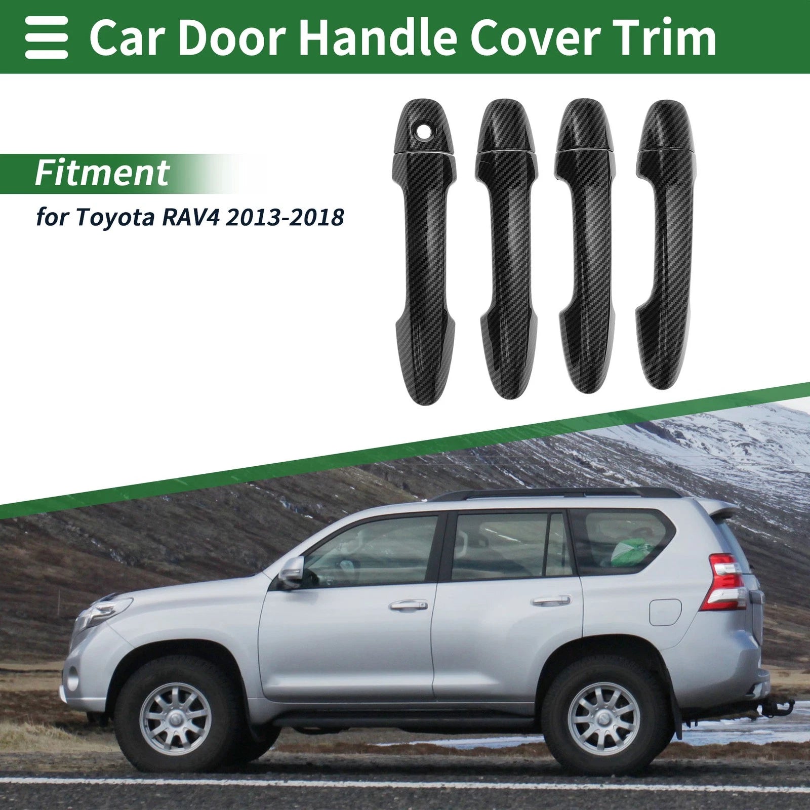 Car Door Handle Cover Trim Replacement for Toyota RAV4 (2013–2018)