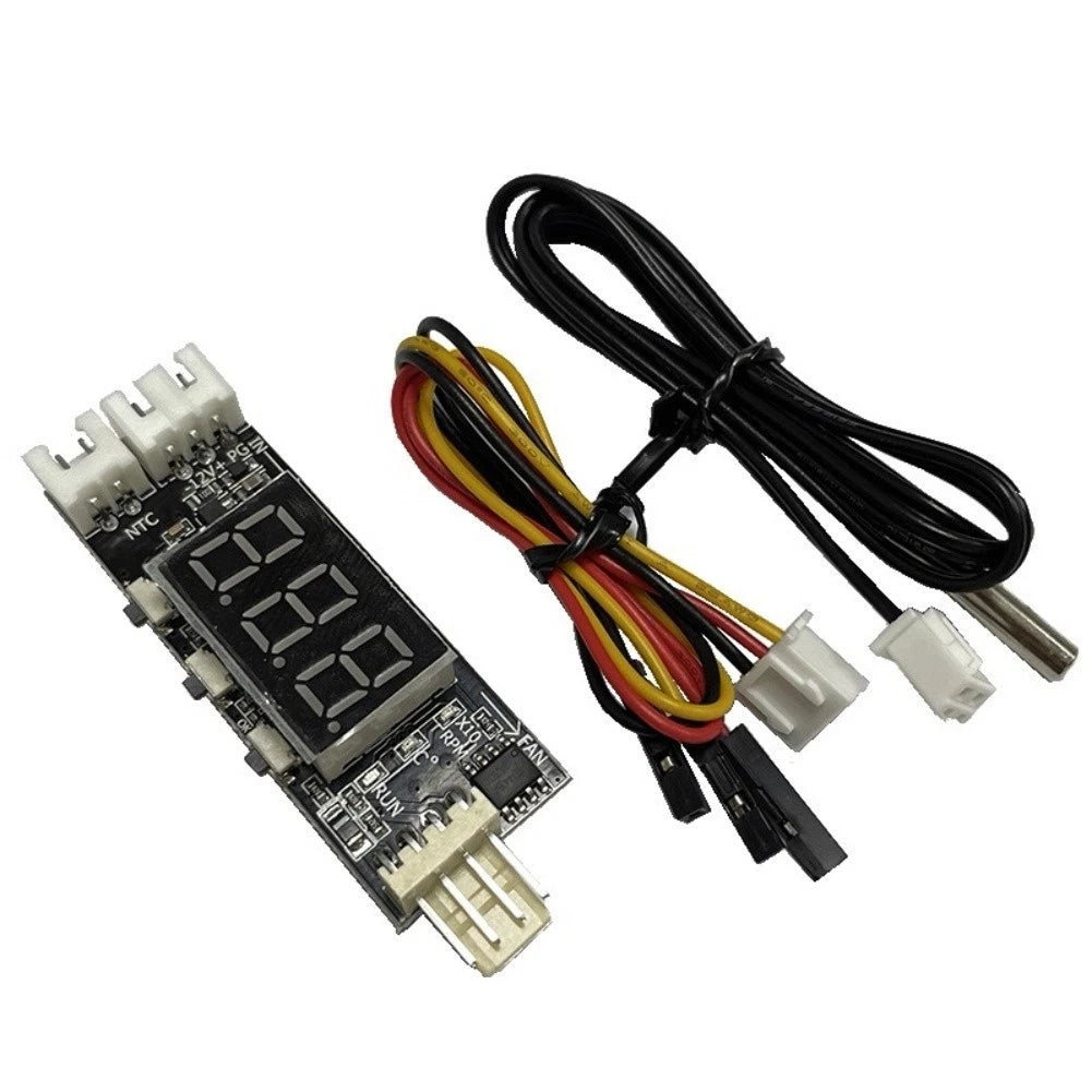 PWM Fan Temperature Controller for 12V DC Fans (Digital Display, 4 Wire)