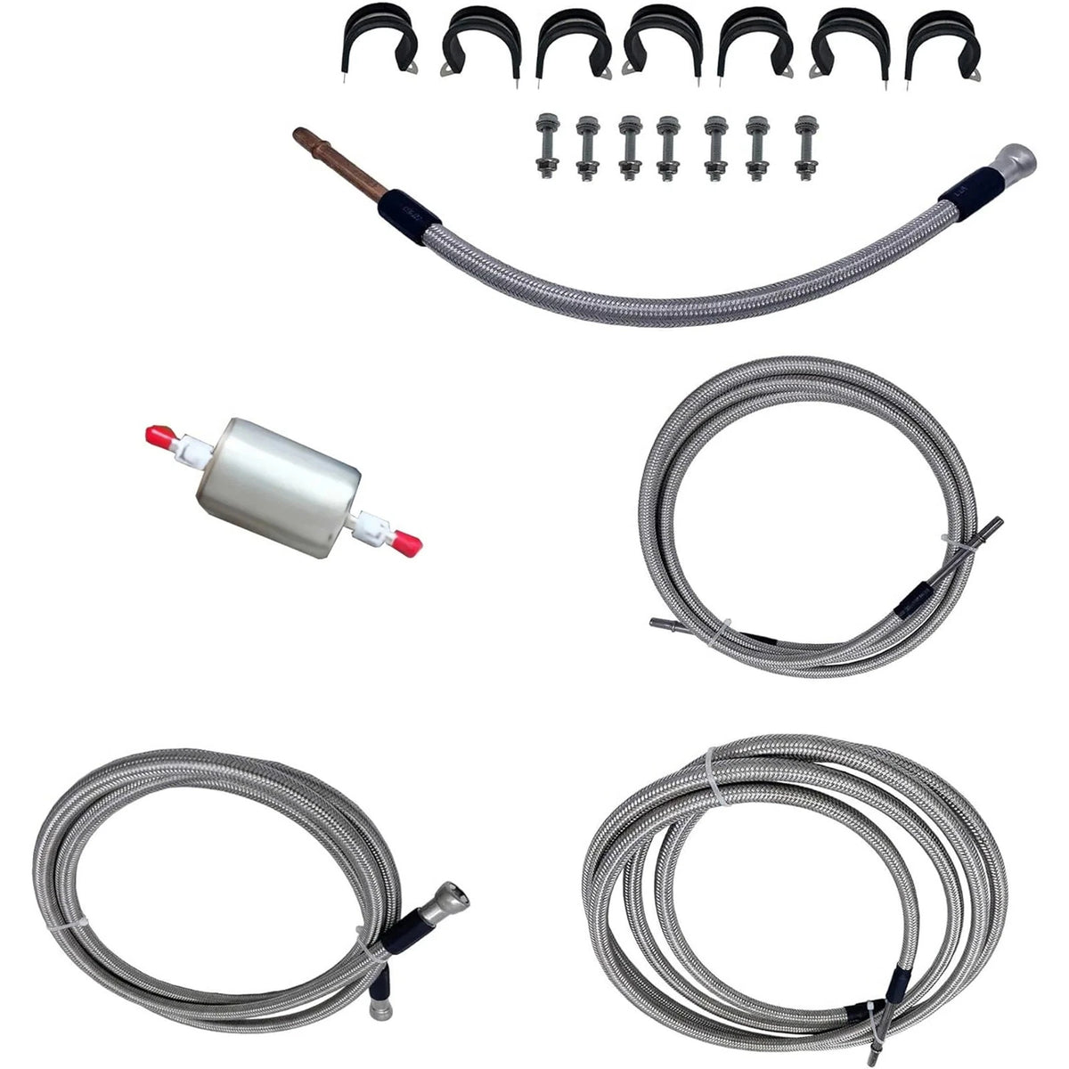 SS Braided Fuel Lines Quick Fix Set for GMC Chevrolet (Ext Cab)