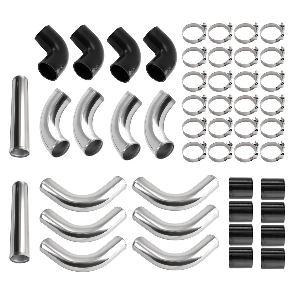 12PCS Intercooler Pipe Piping Kit for Universal (2.5")