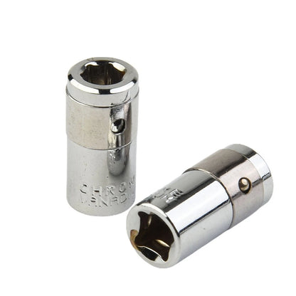 2X Converter Socket 1/4 Inch Chamfer Screwdriver Bit Sleeve