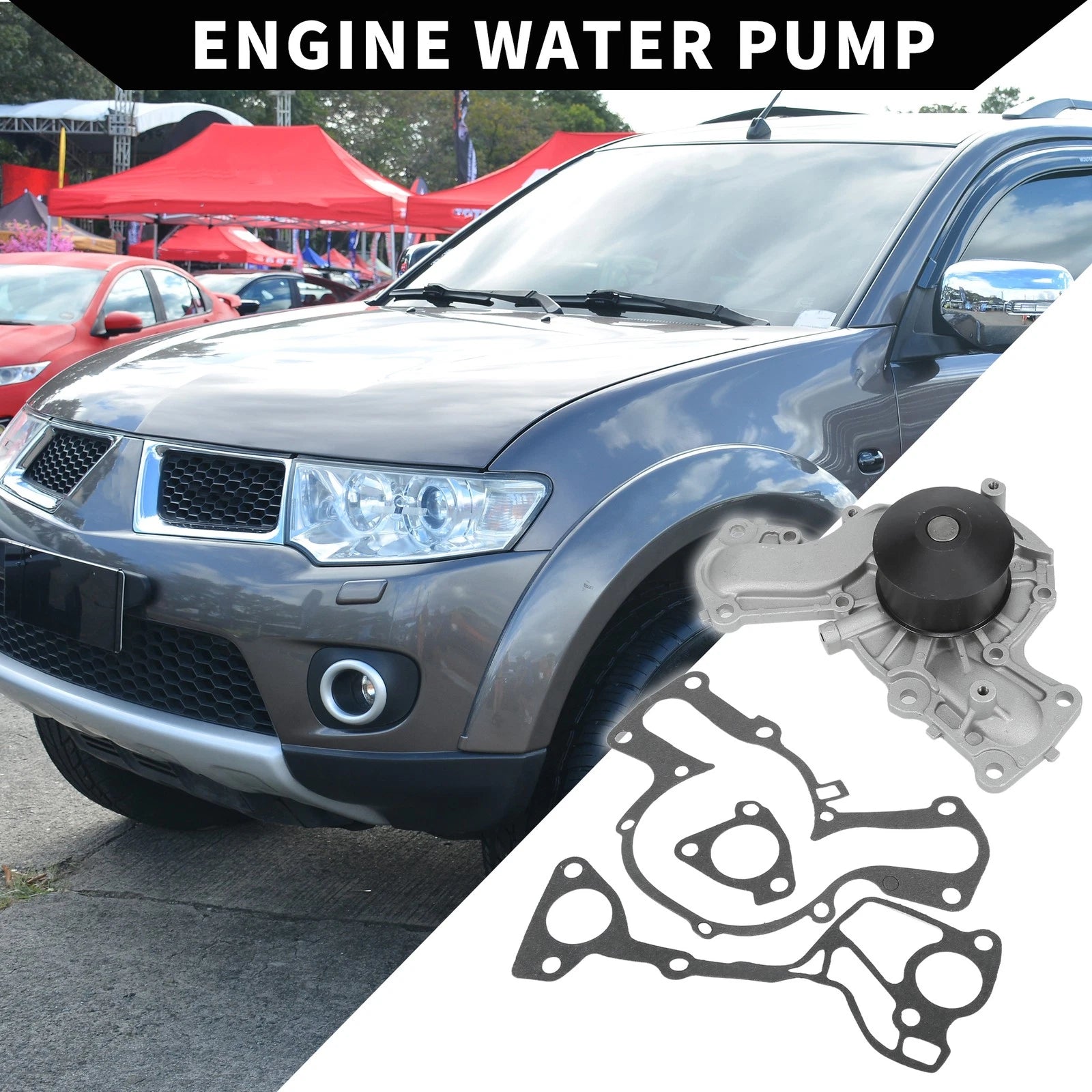 Water Pump Replacement for Mitsubishi Montero (2001–2006) with Gasket