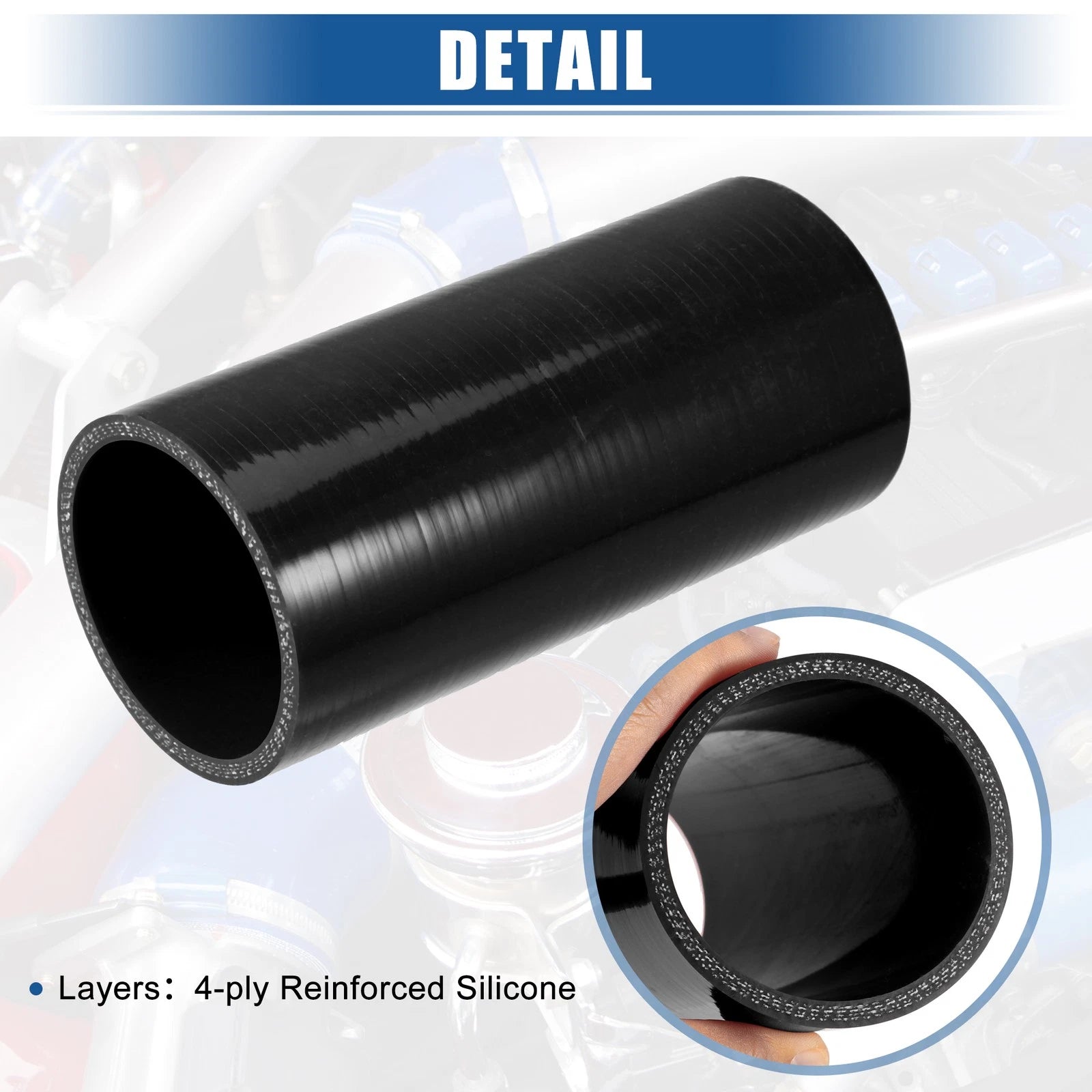 2.5" ID 6" Length Silicone Reducer Hose for Intercooler (Universal)