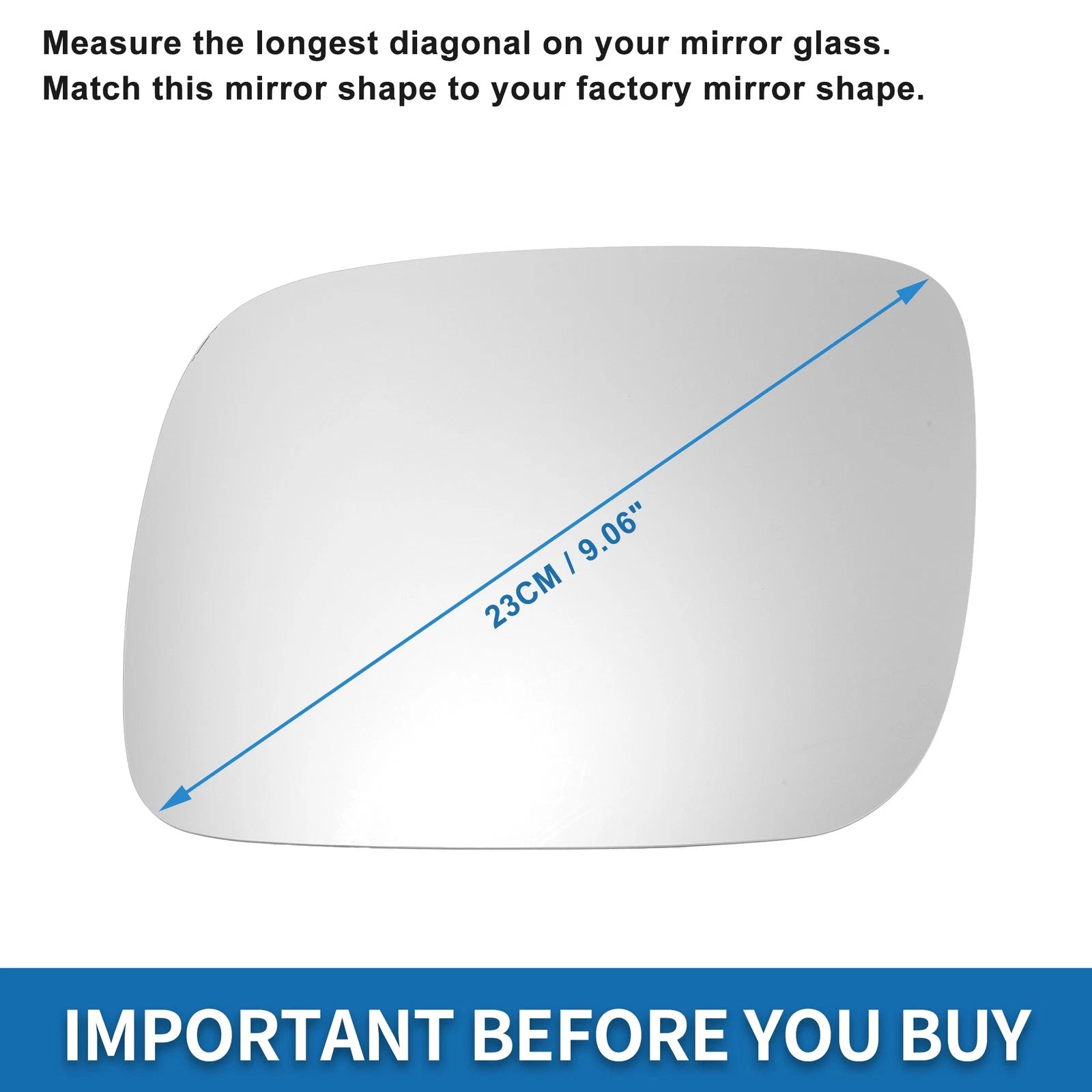 Heated Left Side Mirror Glass Replacement for Volkswagen Touareg (2002–2006)