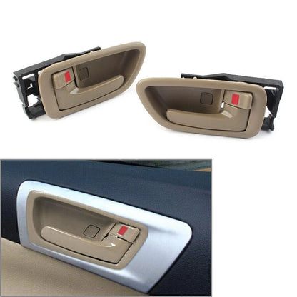 2Pcs Interior Door Handle Gray Stone Chrome Lever Left+Right For Toyota Avalon