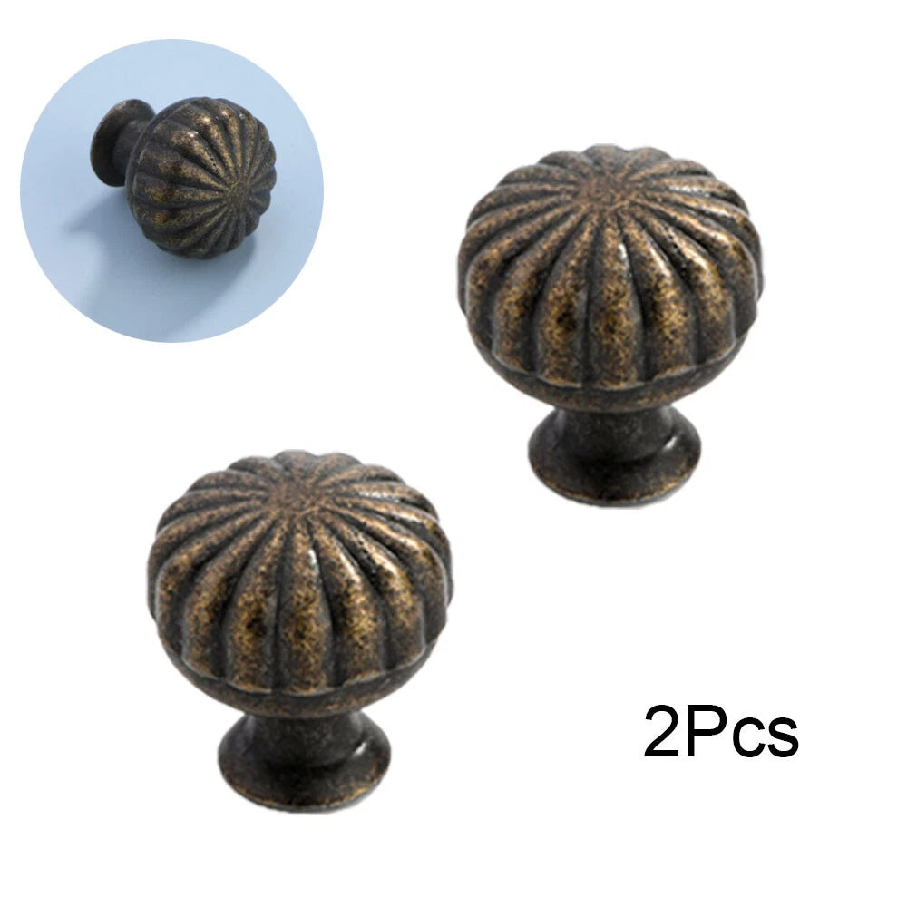 2Pcs Vintage Door Knob Pull Handle for Kitchen Cupboard Cabinet Hardware