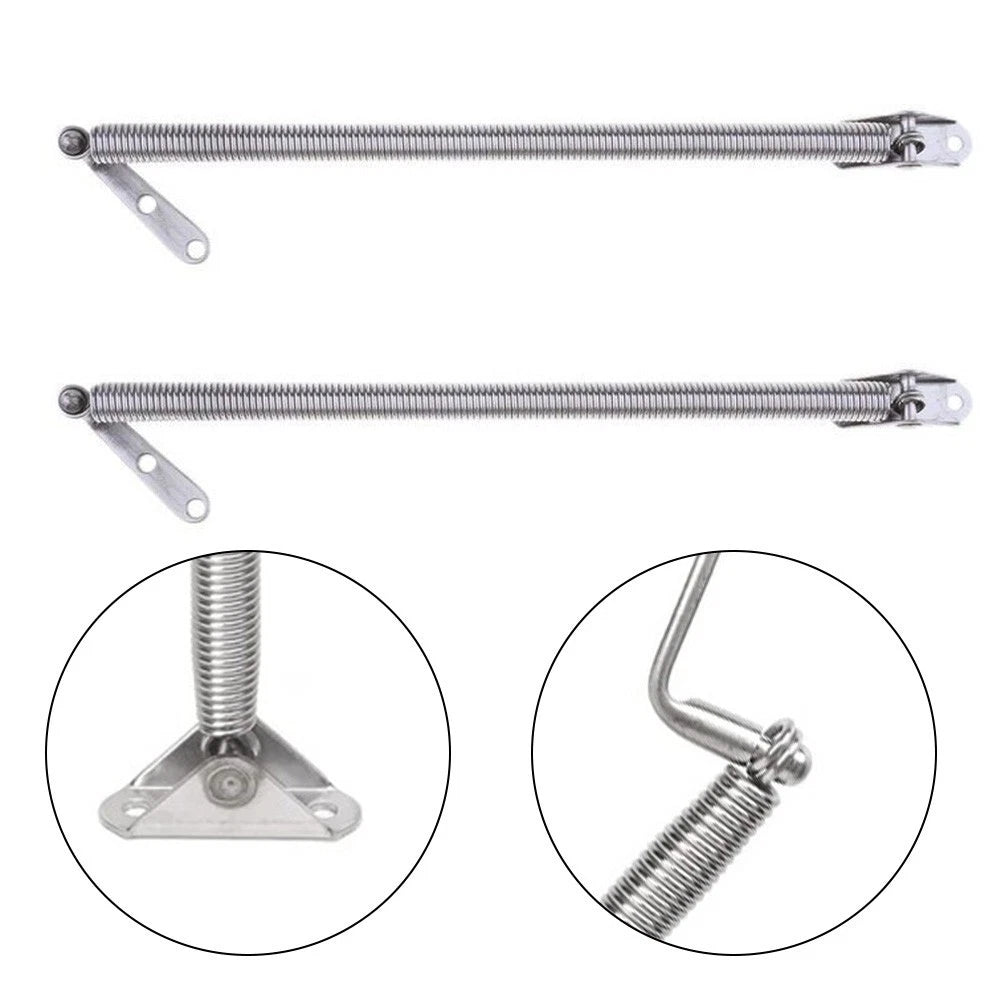 2 Pack Stainless Steel Spring Hatch Support Rods for Yacht (8 1/4 in)