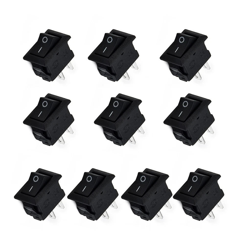 10X 2 Pin Rocker Switch for DC 12V Tools (SPST ON/OFF)