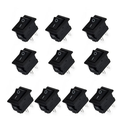 10X 2 Pin Rocker Switch for DC 12V Tools (SPST ON/OFF)