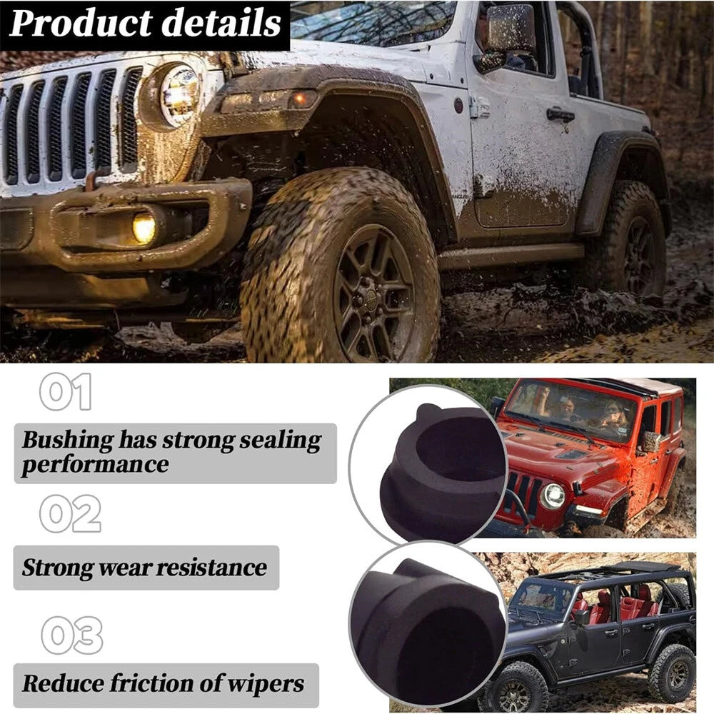 4Pcs For 1987-1995 Jeep Wrangler YJ Front Windshield Wiper Linkage Bushings Kit