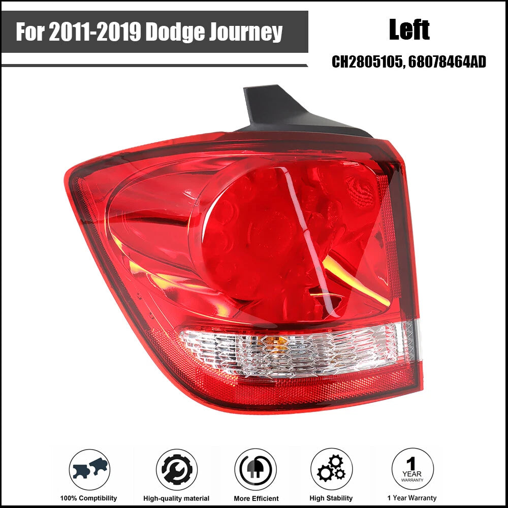 Rear Tail Light Assembly for Dodge Journey (2011–2019) Left Driver Side Halogen