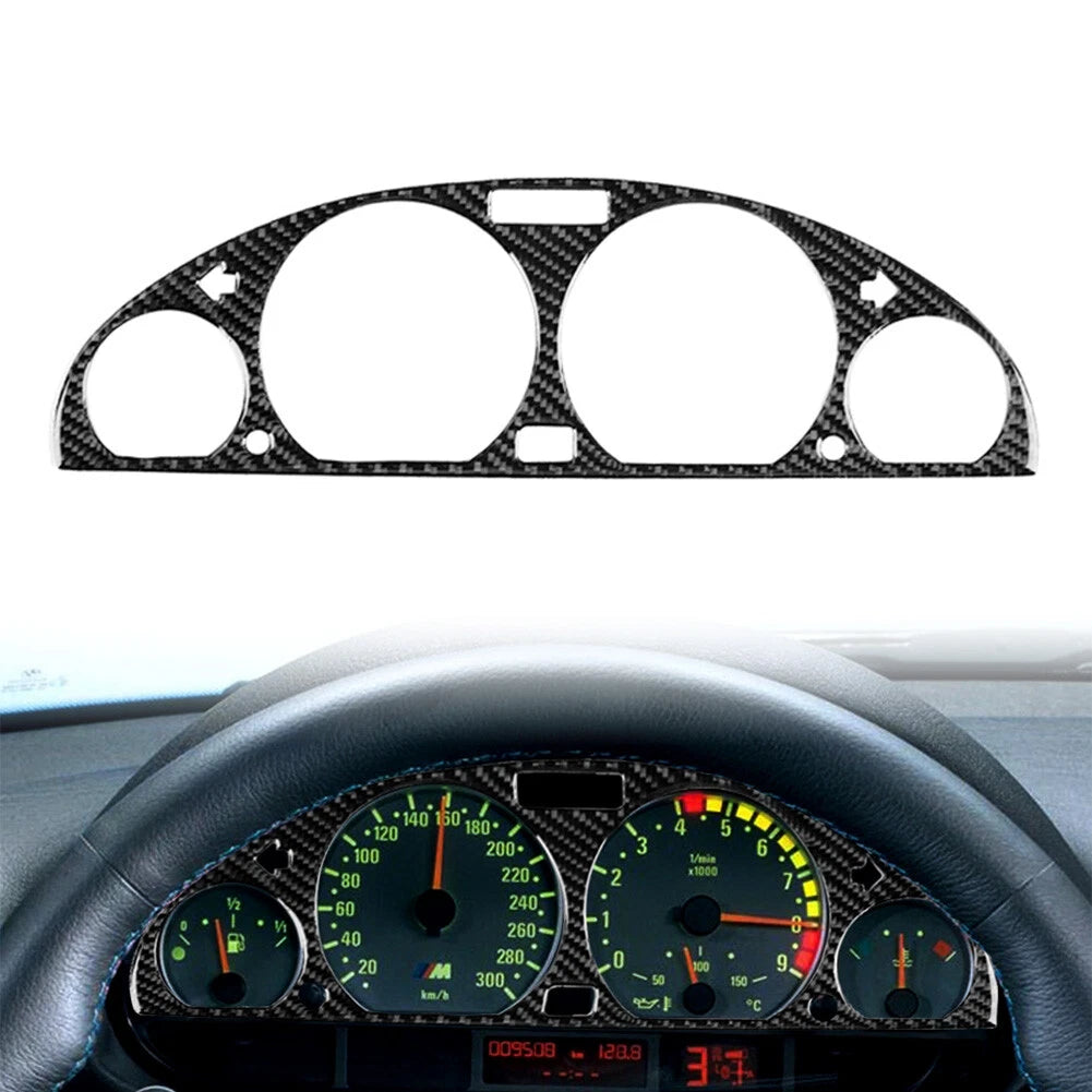 Carbon Fiber Dashboard Gauge Panel Cover Trim for BMW 3 Series E46 (1998–2005)