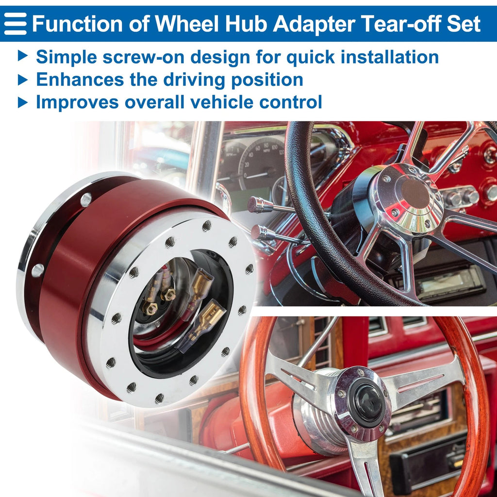 Steering Wheel Quick Release Hub Adapter for Universal 12 Hole Wheels