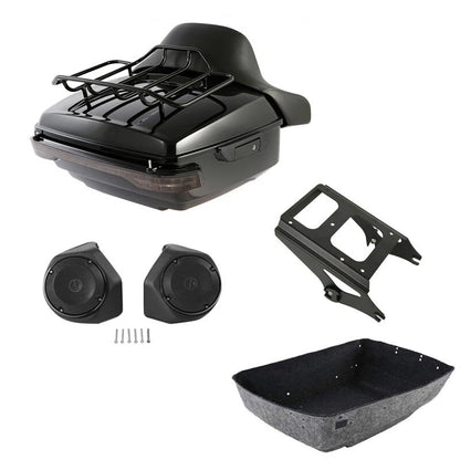 Trunk Pad Mount Rack Light Speakers for Harley Touring (2009–2013)