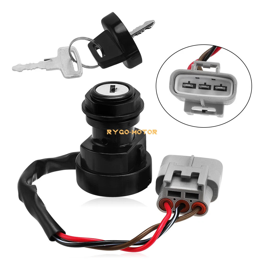 Ignition Key Switch for Yamaha Grizzly Kodiak YFM 400 450 550 600 700 (2000–2023)