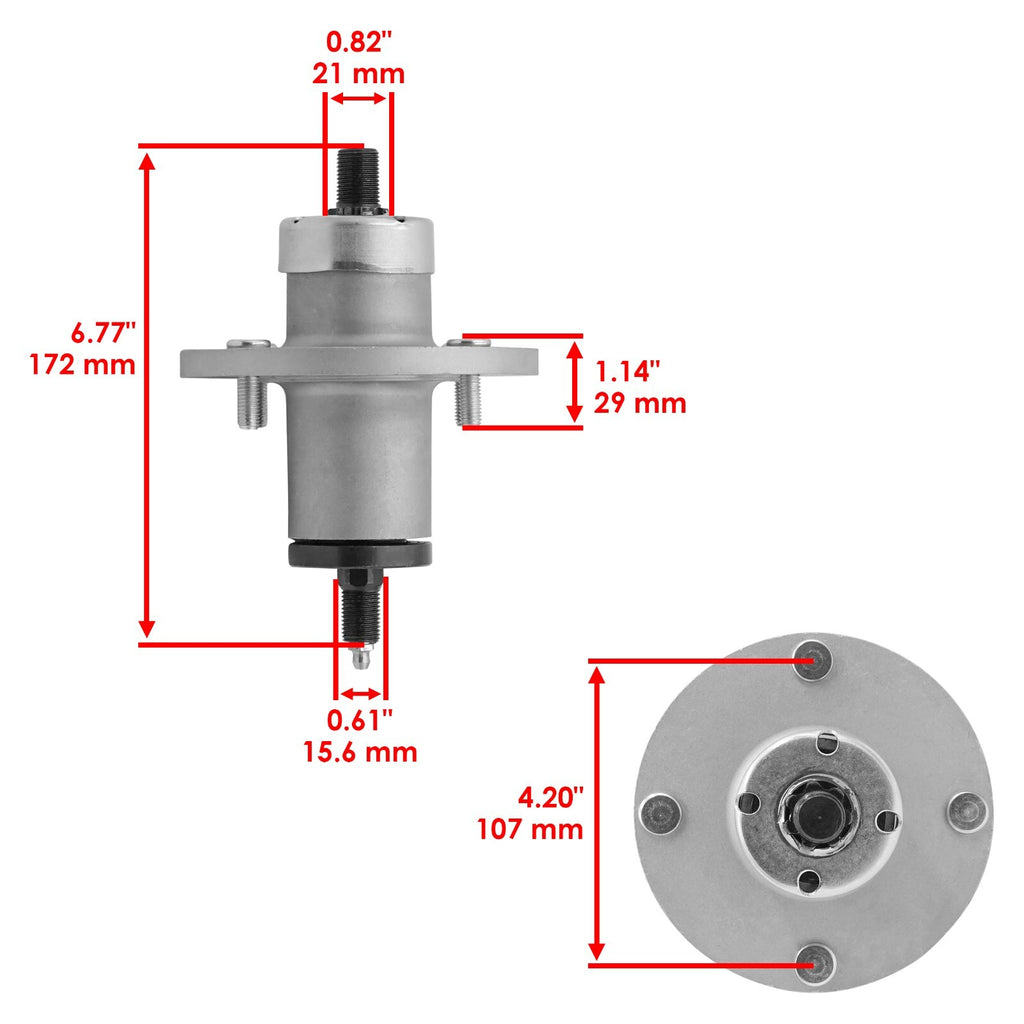 38 Inch Deck Spindle Assembly with Pulley for John Deere X300 (2012–2022)