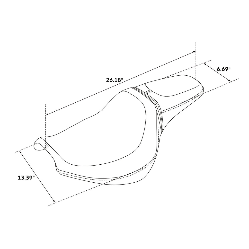 Driver Passenger Seat for Harley Fat Bob FXFB FXFBS (2018–2024)