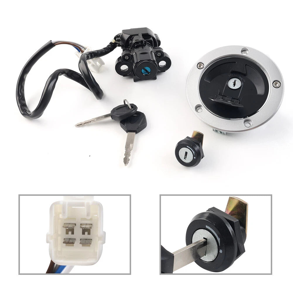Fuel Gas Cap Ignition Switch Seat Lock Set for Kawasaki Vulcan S 650 (2014–2022)