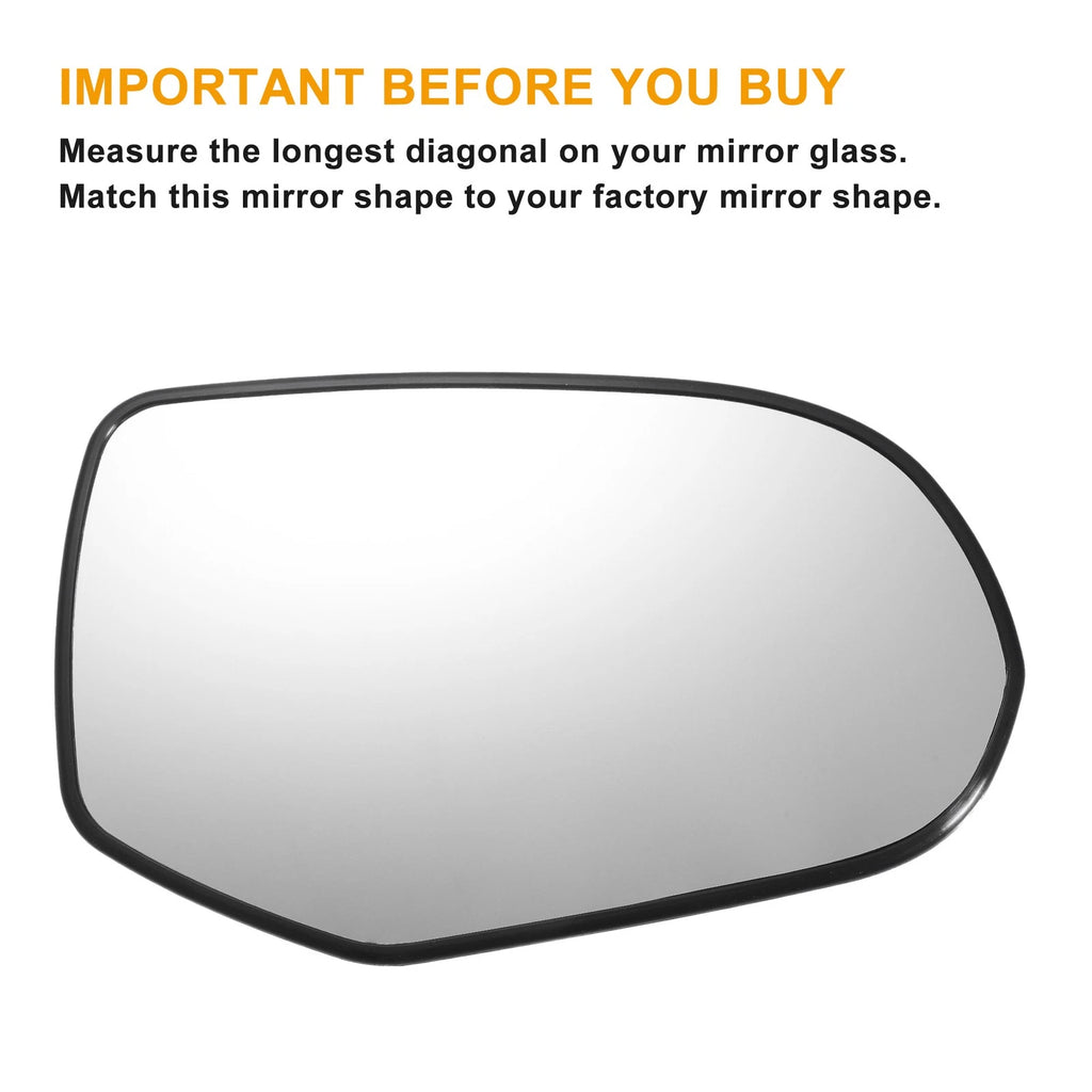 Mirror Glass Pair Left Right White Heated Rear for Honda Odyssey (2006–2008)