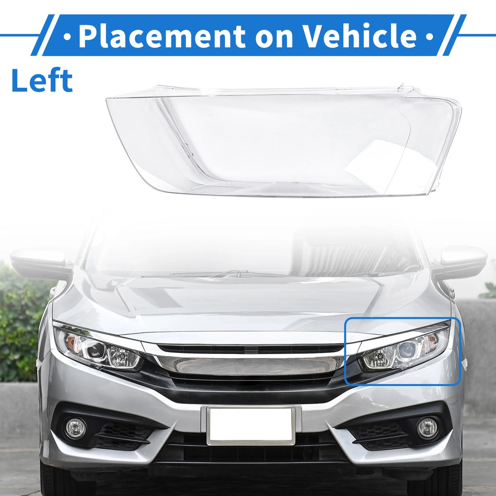 Front Left Headlight Lens Cover Replacement for Audi Q3 (2012–2015)