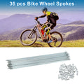 Bicycle Spoke Set 219mm Galvanized Steel for 14G Wheels (36 Pack)
