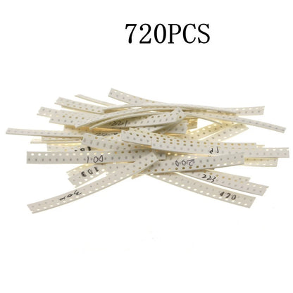 720PCS Capacitor Sample Package for Various Applications