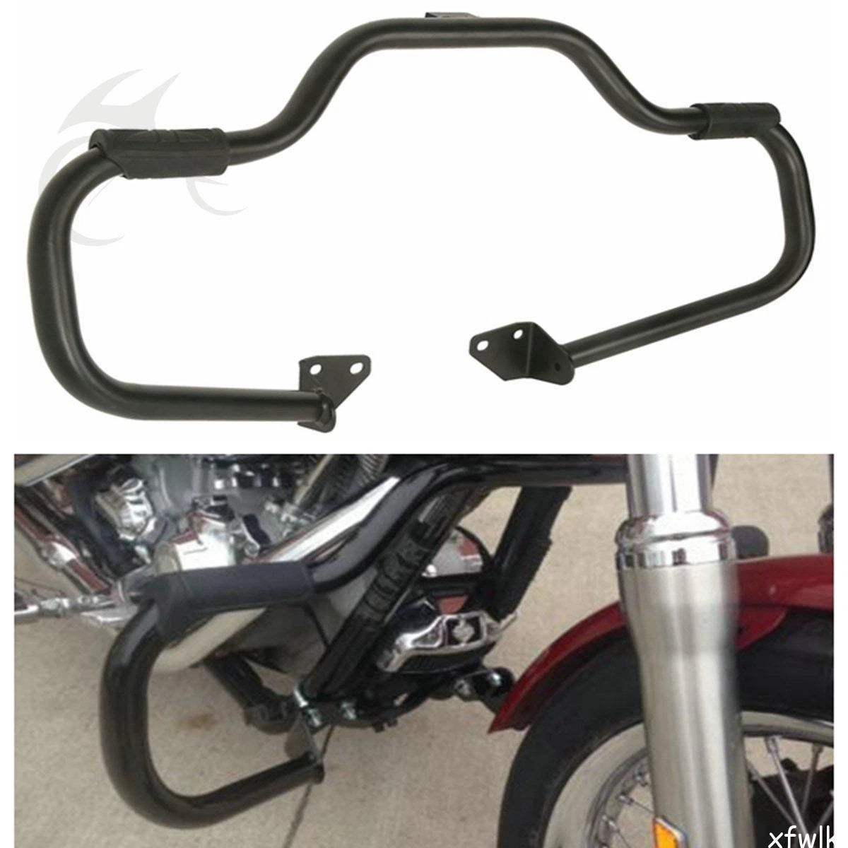 1 1/4" Mustache Engine Guard Highway Crash Bar for Harley Dyna FXDB (2006–2017)