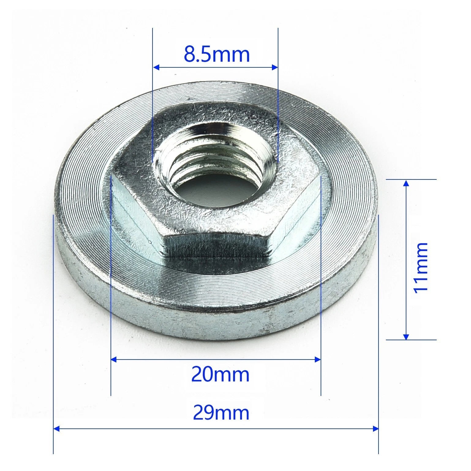 2X Stainless Steel Angle Grinder Nuts for 100 Type Angle Grinder