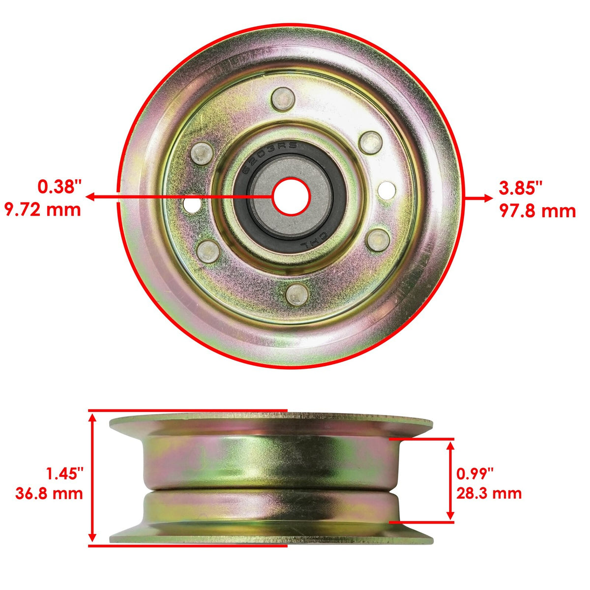 Idler Pulley with Belt Guard for Husqvarna Ride Mower (2005–2015)