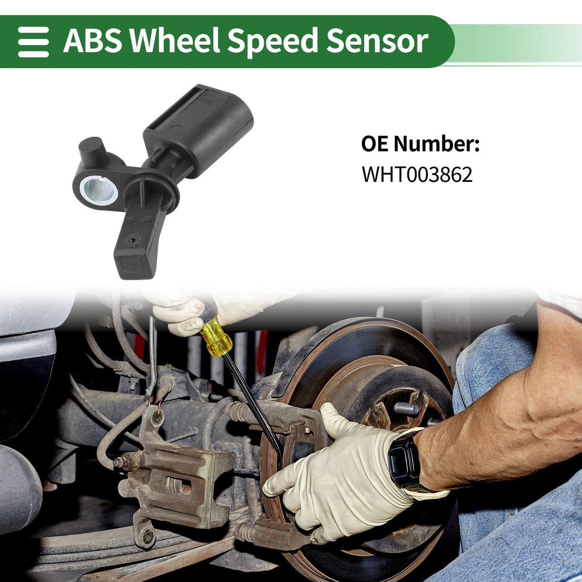 ABS Wheel Speed Sensor for Audi A1 8X1 8XK (2010–2018) No.WHT003862/6 Q0927803B