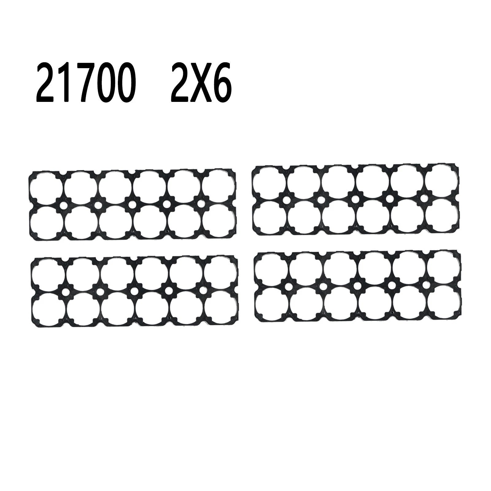 Set of 4 Battery Holders for 21700 (Plastic Frame)