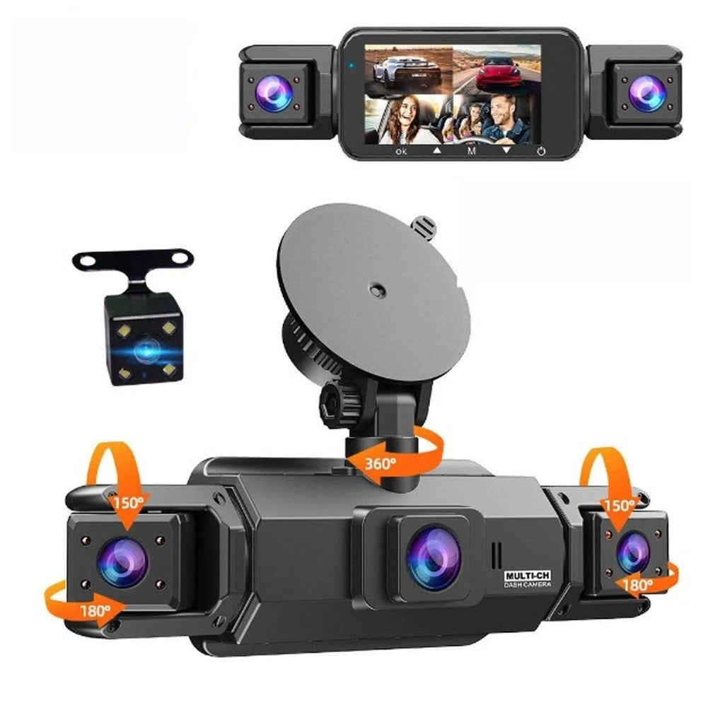 Dashcam with 360 Degree Video Capture For Night Vision and Parking Function