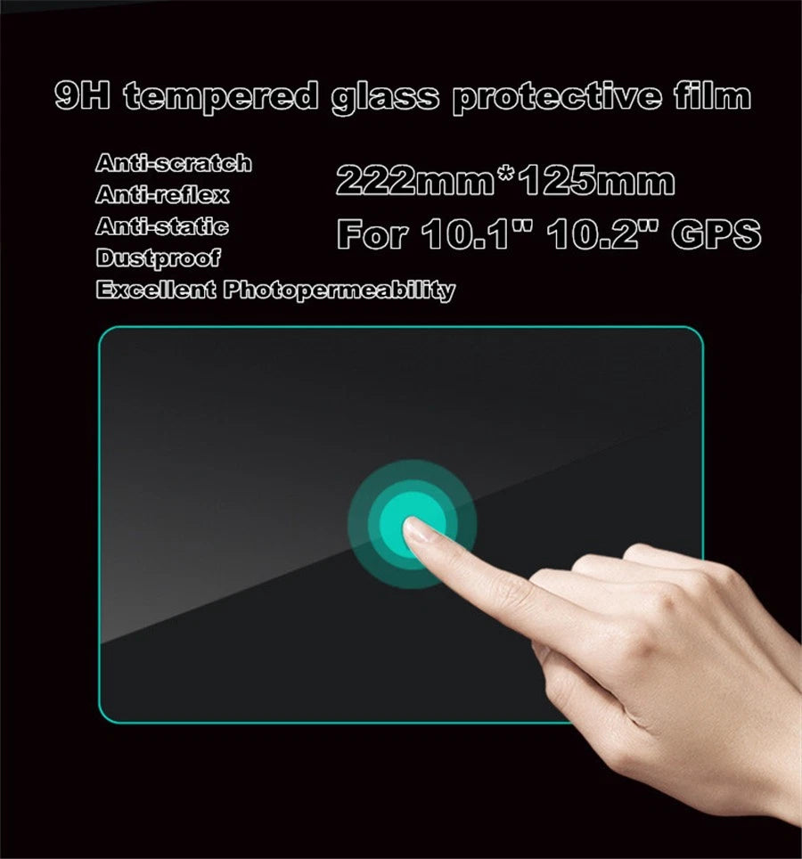 Tempered Glass Screen Protector for 10.1 Inch GPS Navigation (2010–2023)